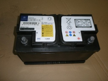 Mercedes Benz A0019828108 - Batteria per auto, 80aH, 12 V, 800 A, AGM, a  prova di perdite : : Auto e Moto