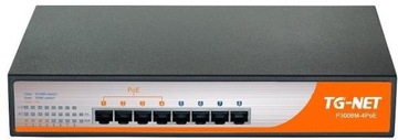 Tg-net p3008m-4poe-65w switch full gigabit керований, фото