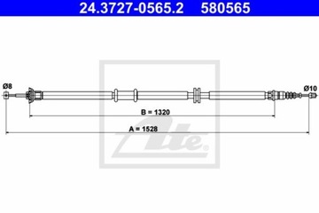 Brake cable rear p 1528mm ate 24.3727-0565.2, buy
