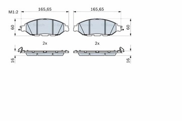 Bosch 0 986 424 682 набор колодок тормозных, тормоза дисковое, фото