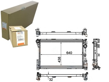 Behr hella радиатор mercedes c180 10 -, c200 07 -,, фото
