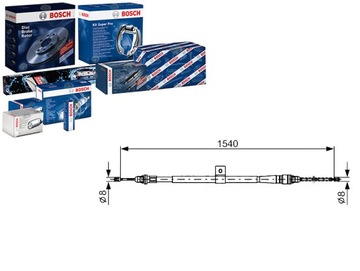 Тяга тросик тормоза ручника bosch 36531ax600 365, фото