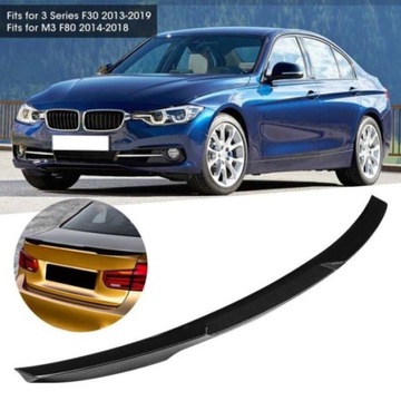 FOR BMW 3 SERIES F30/F35 2011-2019 REAR SPOILER IN GLOSS BLACK