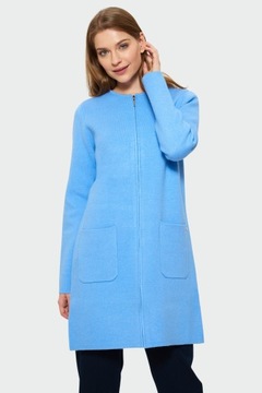 Płaszcz wiosenny swetrowy Greenpoint niebieski r M