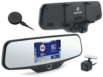 Neoline X27 двойной зеркальный видеорегистратор GPS радары
