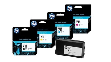 4x чернила орг. HP 711 XL черный + HP 711cmy T120 T520