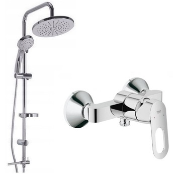 DESZCZOWNICA 25 cm + BATERIA PRYSZNICOWA GROHE