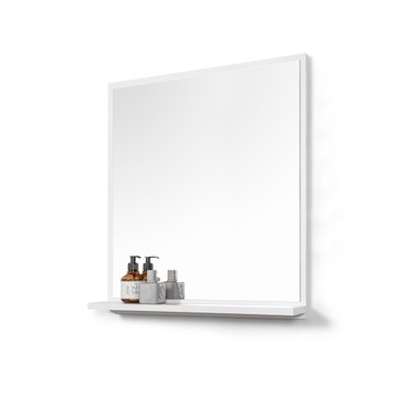 Зеркало с полкой Белое зеркало для ванной комнаты