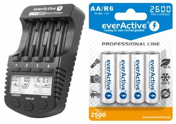 ŁADOWARKA everActive NC-1000 AKUMULATORKI 2600 AA