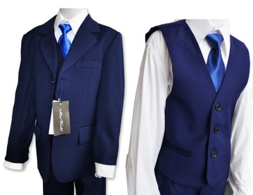 Костюм для мальчиков для школы экзамен рубашка 3 цвета 140/146 5-elem галстук
