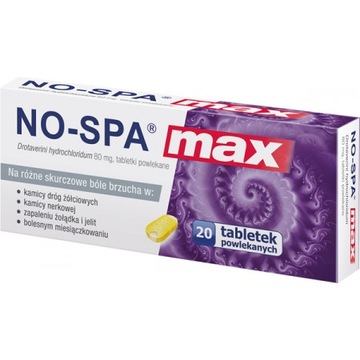 No-Spa Max 80 мг, 20 таблеток, покрытых оболочкой