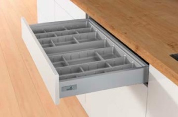 HETTICH вклад на столовые приборы 80x47 регулируемый СЕРЕБРО