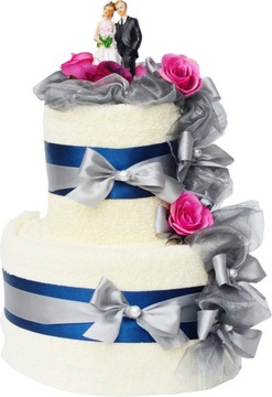 Торт с 2 полотенцами подарок на свадьбу годовщину свадьбы