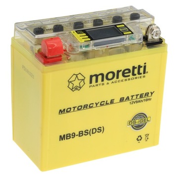 ГЕЛЕВЫЙ АККУМУЛЯТОР ЖК-MB9-BS, YB9-BS 9Ah MORETTI