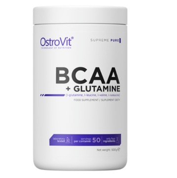OSTROVIT 100% BCAA +глутамин 500 г чистые аминокислоты - для быстрого