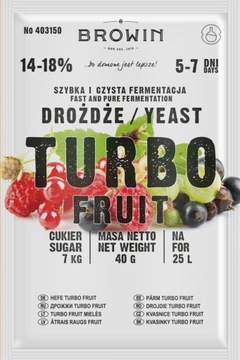 Винні дріжджі Turbo Fruit 5-7 днів 18% BROWIN