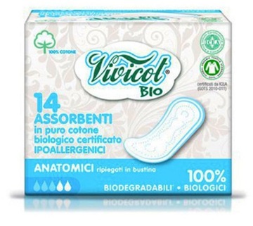 Vivicot Bio Гігієнічні Серветки Anatomic 14 Шт.