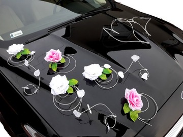 Украшение автомобиля украшения на авто для свадьбы лепестки