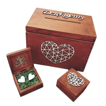 Деревенский набор обручальное кольцо конверт коробка