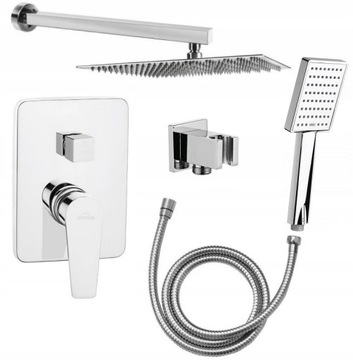 CUBIC ZESTAW PODTYNKOWY BATERIA +DESZCZOWNICA 25cm
