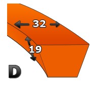 Ремень, клиновой ремень D - 6700 32 x 6700 Stomil Sanok