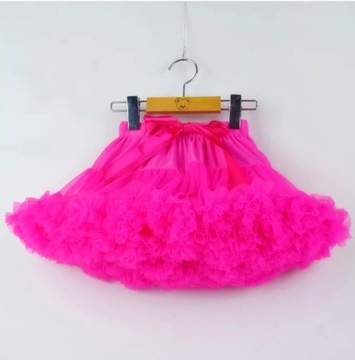Тюлевая юбка 104 пачка pettiskirt пышная фуксия розовая с оборками