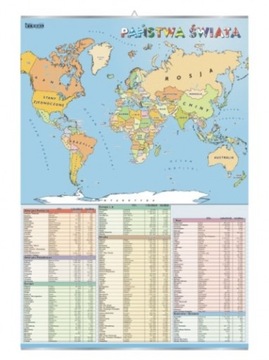Страны мира-политическая карта доска 70X100