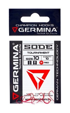 ГАЧКИ GERMINA HOOK SODE RED № 04 10 ШТ.