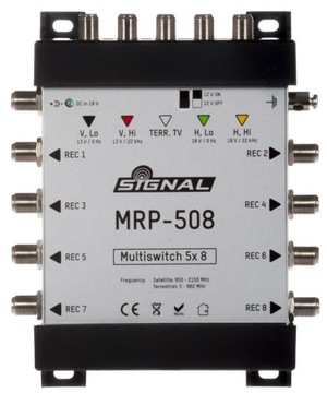 Multiswitch Signal 1-спутниковый, 8-выходы 5/8 + DHL