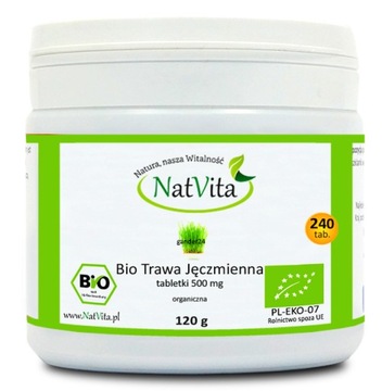 NatVita BIO молодий зелений ячмінь таблетки 500 мг