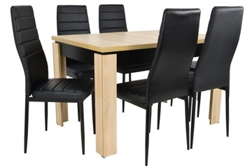 Раскладной стол и 6 стульев ЭКО кухонный гарнитур