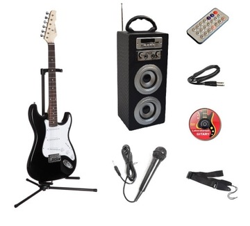 КОМПЛЕКТ ЭЛЕКТРОГИТАРА + УСИЛИТЕЛЬ 20WATT USB!
