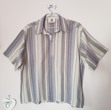 Летняя рубашка для мальчиков / мужская льняная рубашка 164 см