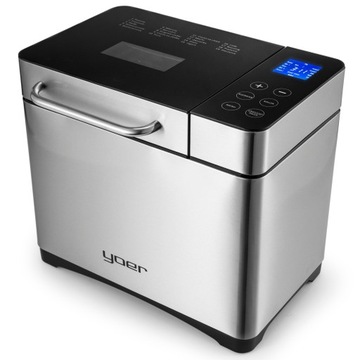 Хлібопічка автомат меню RU Yoer INOX + рецепти + 19 програм + морозиво