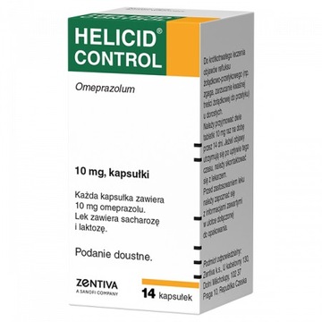 Helicid Control 10 мг, 14 капс. ентеліт. печія