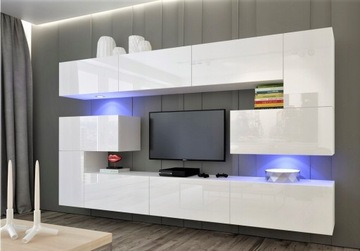 Мебель Албания N3 белый глянец гостиная мебель