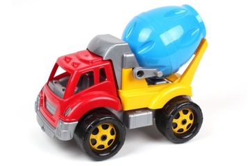 Строительный автомобиль песок бетономешалка подвижная бочка для детей Технок