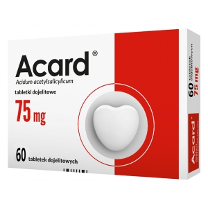 Acard 75 мг 60 табл. сердце ацетилсалициловая кислота