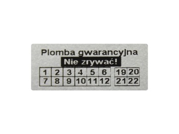 Пломби наклейки 30X11 акрил срібло 1000шт