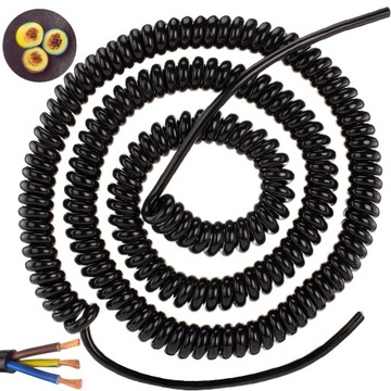 Провод спиральный токовый кабель OMY 3x1, 5 7,6 м