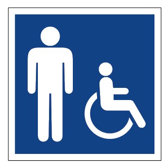 Туалет чоловічий туалет + інвалідна дошка піктограма