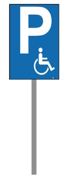 Знак Парковка для инвалидов стойка 20x30