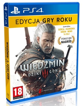 Ведьмак III 3: Дикая Охота Игра года PS4 | польский дубляж и обложка