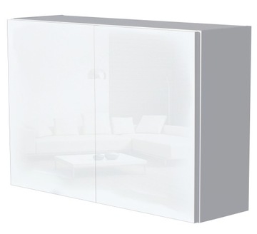 Шкаф для ванной комнаты белый белый глянец 70 см на клик