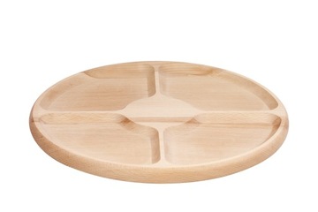 Блюдо, разделенное на 4 части деревянная тарелка