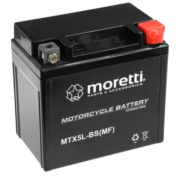 Гелевий акумулятор MTX5L-BS, YTX5L-BS, 5AH MORETTI