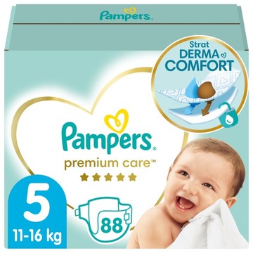 PAMPERS PREMIUM CARE РОЗМІР 5 88 ШТ. 11-16 КГ ПЕЛЮШКИ