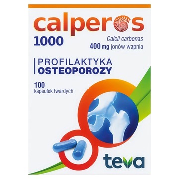 Кальперос 1000, 400 мг іони кальцію 100 капсул