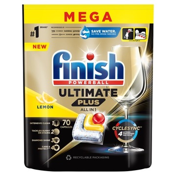 Капсули для миття посуду Finish Ultimate Plus Lemon (70 шт.)