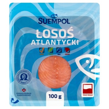 Атлантический лосось ломтики холодного копчения 100 г SUEMPOL